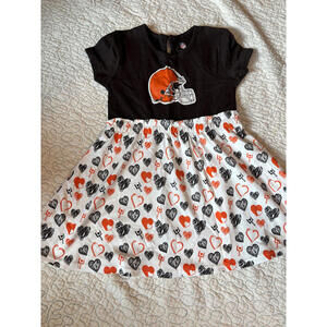 Girls NFL Cleveland Browns Dress with‎ Heart Print Skirt Size 6X #758 [COPY]